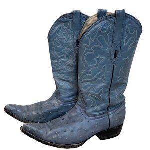 Villano Boots - Baby Blue 100% Leather Cowboy Boots - Men’s 8/ Women’s 9.5